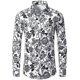 thumbnail image 1 of Traje informal de lujo para exteriores de primavera y otoño para hombre, camisa de solapa de manga larga, material suave y cómodo, estampado floral rosa rojo HD, 1 of 6