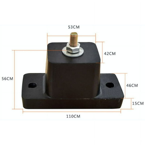 Pack of 4 Rubber Vibration Isolator Mounting Brackets/Air Conditioner Mounting Bracket for Outdoor Mini Split Air Conditioner Condenser(black,110X46X56mm)