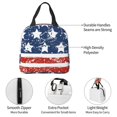 thumbnail image 4 of Fotbe USA Colors Stripes1 Bolsa Térmica con Estampado y Forro de Aluminio Grueso Bolsa de Almuerzo con Bolsillo Frontal para Hombres y Mujeres, Ideal para Trabajo, Escuela, 4 of 8