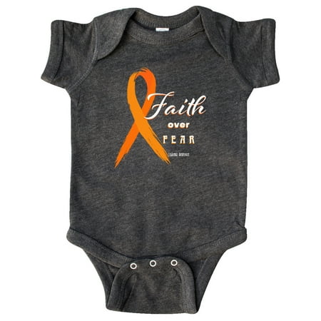 

Inktastic Faith over Fear Leukemia Awareness with Orange Ribbon Gift Baby Boy or Baby Girl Bodysuit