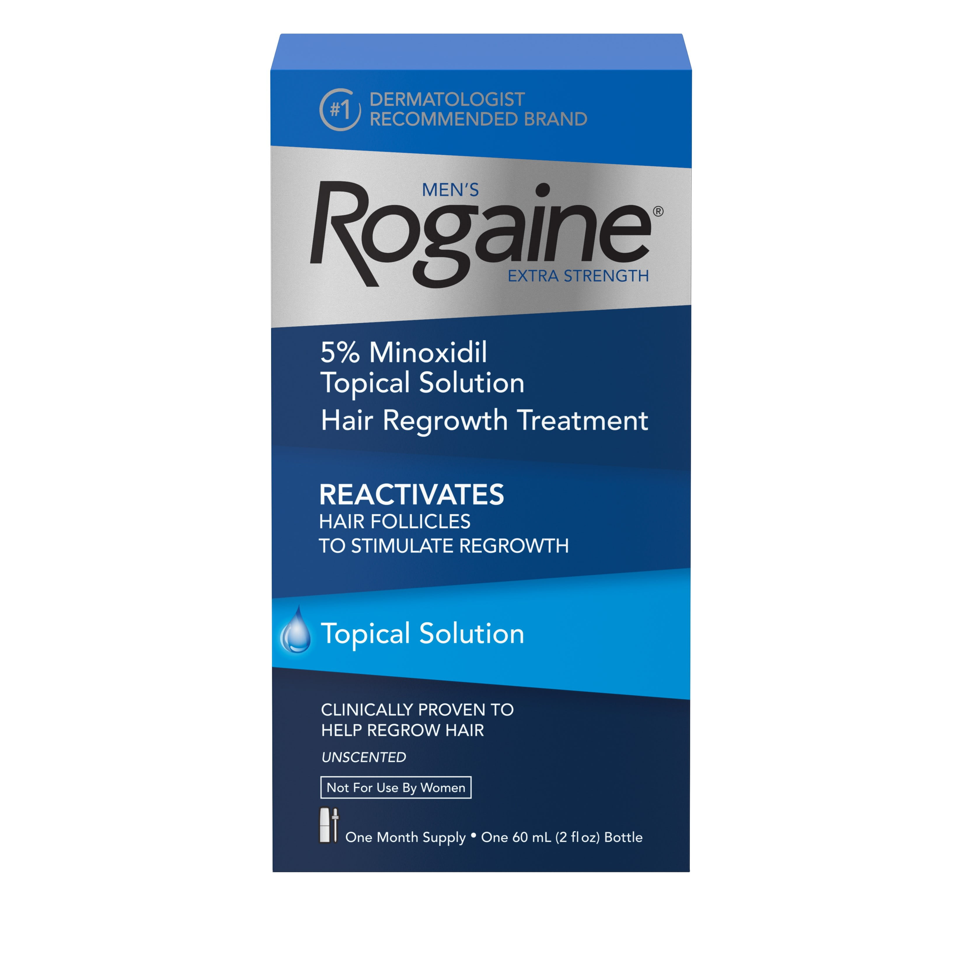 Peer Hvilken en Nogle gange nogle gange Men's Rogaine Extra Strength 5% Minoxidil Solution, 1-Month Supply -  Walmart.com