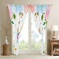 thumbnail image 3 of 52x63 inch Curtains for Unicorn,Flower Unicorn 30%-50% Blackout Curtains 30-50%,Pink Blue Floral Curtains Drapes,Romantic Unicorn Window Curtains 2 Panels for Living Room, 3 of 6