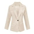 thumbnail image 6 of qucoqpe Blazers for Women Casual Open Front Long Sleeve Button Work Business Suit Coat Womens Lightweight Office Suit Jackets Blazer, 6 of 7