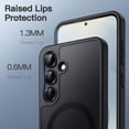 thumbnail image 6 of JETech Magnetic Case for Samsung Galaxy S25 5G, Compatible with MagSafe, Translucent Matte Back Shockproof Phone Cover (Black), 6 of 7