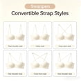 thumbnail image 6 of Women's Strapless Front Closure Push Up Bra, Non- Removable Straps, Wireless Seamless, 6 of 8