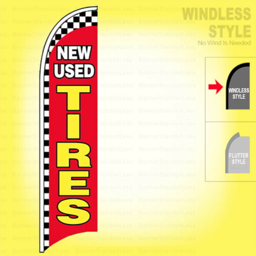 NEW USED TIRES red/yel/chk 11.5 WINDLESS SWOOPER FLAGS BANNERS five 5