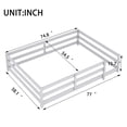 thumbnail image 4 of Jopath Full Size Floor Bed, Montessori Floor Bed with Fence, Wood Montessori Floor Bed for Kids Girls Boys (Gray), 4 of 9