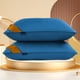 thumbnail image 5 of Almohada de terciopelo de hotel de grado, relleno suave, adecuada para todas las posiciones de sueño, algodón amigable con la piel, 2 piezas, azul, 5 of 6