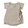 thumbnail image 2 of Frwgonr Toddler Girls T-shirts Kids Casual Crewneck Short Sleeve Loose Basic Tee Tops 6M-3T, Khaki, 2 of 5