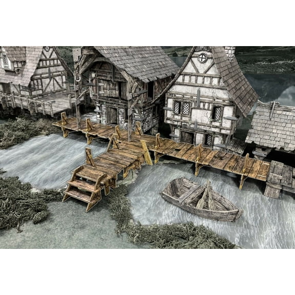 Battle Systems Fantasy Terrain Raised Walkways - 28-35mm DND D&D RPG Wargames Historical / Fantasy Card Scenery