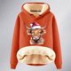 thumbnail image 4 of WILLBEST Sudadera para Mujer, Estilo Vaquero Navideño, con Capucha y Estampado Grueso XXX-Grande, 4 of 4