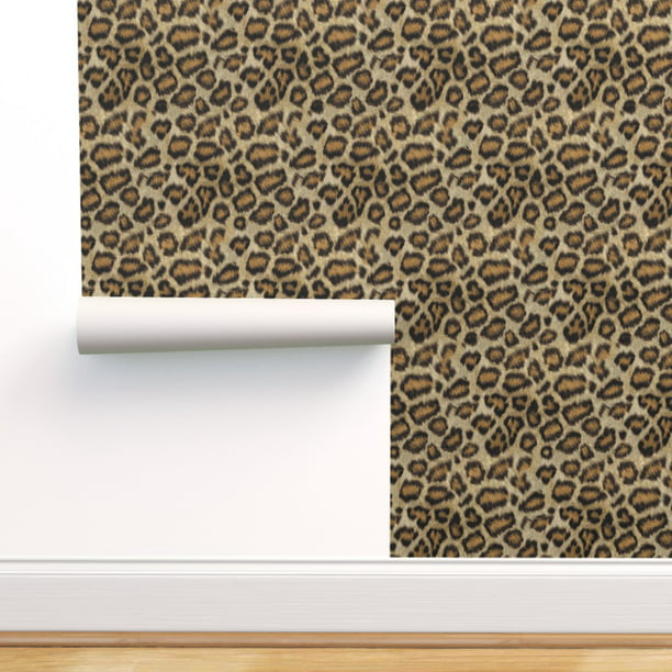 Removable Wallpaper Swatch - Leopard Cheetah Tiger Animal Skin Costume  Custom Pre-pasted Wallpaper by Spoonflower 