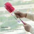thumbnail image 4 of Uxcell 11" to 31" Chenille Cleaning Duster, Washable Extendable Brush Rose Red 3Pack, 4 of 5