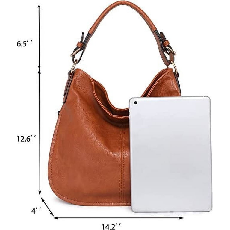 Montana West Hobo Bag with Expandable Side Zipper, Brown photo 4