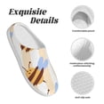 thumbnail image 5 of Haiem A Bee Print Women's Fuzzy Memory Foam House Slipper Cozy Home Footwear Non-slip Winter Slippers-37/38, 5 of 7