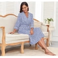 thumbnail image 5 of JWD Womens Robe Long Knit Bathrobe Lightweight Soft Robes Ladies Bath Robe, 5 of 8
