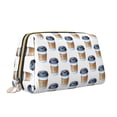thumbnail image 2 of Naloa Coffee To Go Pattern Leather Makeup Bag for Purse Travel, Portable Small Cosmetic Organizer for Women and Girls, Make up Bag with Zipper, 2 of 8