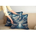 thumbnail image 2 of Ambesonne Abstract Mountains Throw Pillow Cover 2 Pack, Dreamy Night, 24", Night Blue and Coconut, 2 of 7