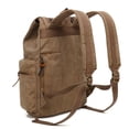 thumbnail image 3 of Mochila HuaChen Vintage Canvas con detalles en piel M32 Brown, 3 of 6