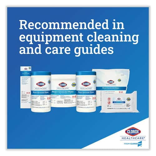 6 in. x 5 in. Unscented Bleach Germicidal Disinfecting Wipes, Canister (150-Count) (Pack of 2)