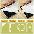 thumbnail image 5 of 14Pcs Rug Grippers for Carpet, Non Slip Carpet Tapes for Area Rugs, Double Sided Rug Stopper Pads, Anti Curling for Tile, Hardwood Floors, Black, 5 of 6