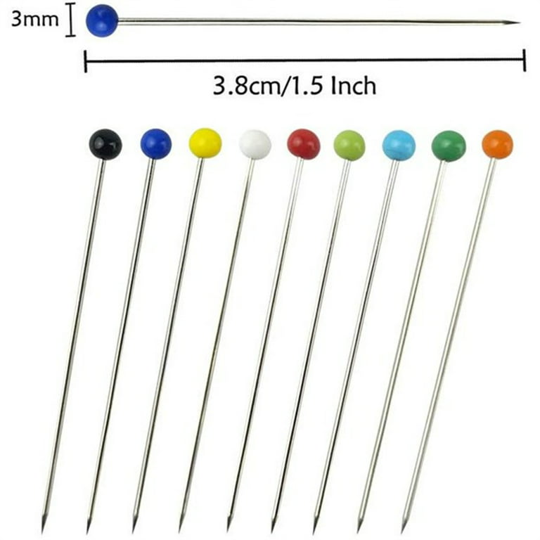 250 Pcs 1.5 Inch White Sewing Pins Ball Glass Head Pins Straight Quilting  Pins for Dressmaker, Jewelry DIY Decoration, Craft and Sewing Project