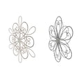 thumbnail image 2 of 30 Inch Rustic Wood Metal Flower Sculpture Wall Hanging Art Home Decor Set Of 2, 2 of 5
