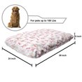 thumbnail image 2 of Paris Pet Bed, Eiffel Towers and French Bouquets Bows with Romantic Pattern, Chew Resistant Pad for Dogs and Cats Cushion with Removable Cover, 24" x 39", Pale Green Pale Pink, by Ambesonne, 2 of 4