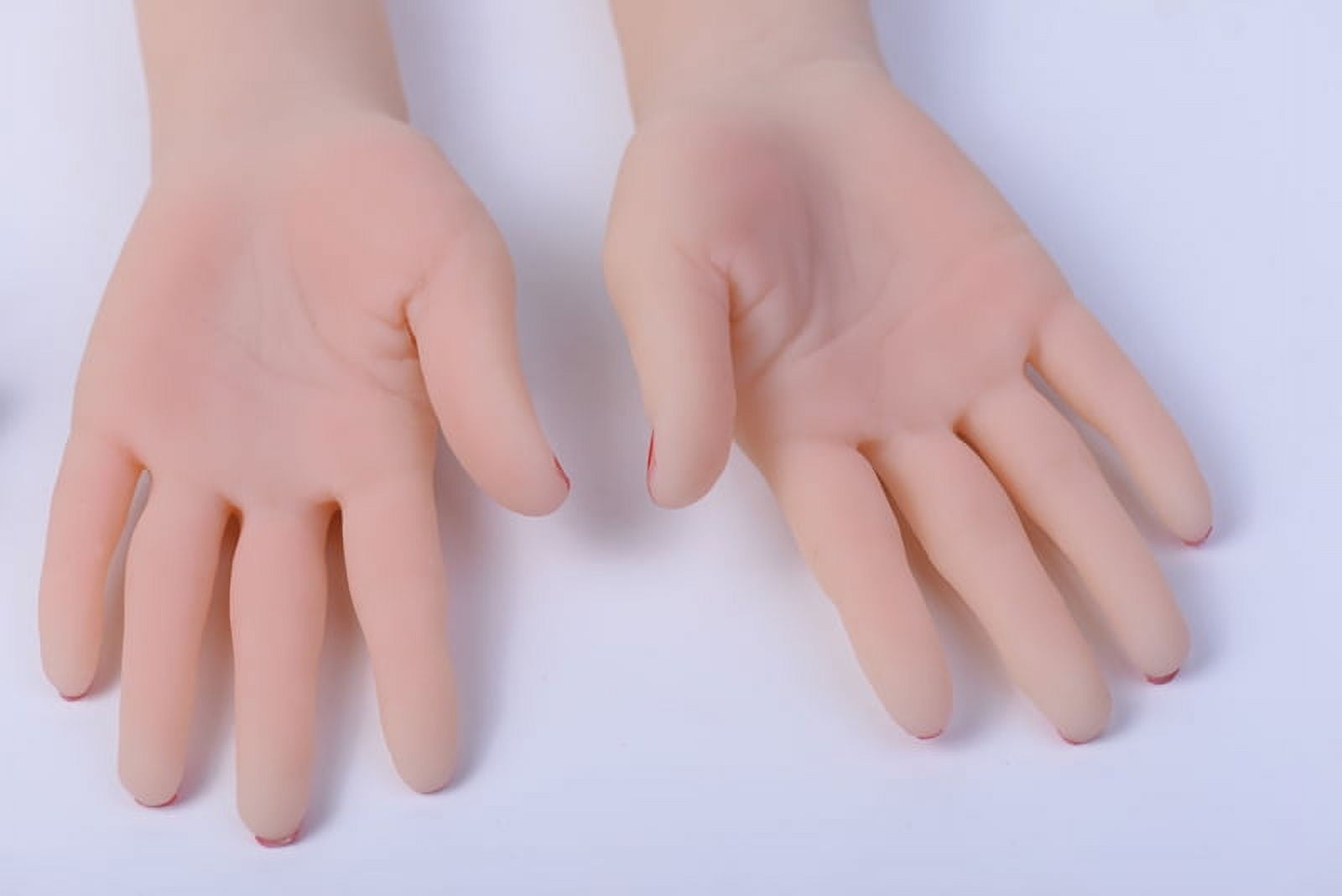 TECHTONGDA Lifelike Female Hands Model Women's Realistic Silicone Soft Mannequin Display 1 Pair
