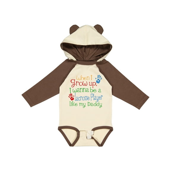 Inktastic Lacrosse Player Like Daddy Boys or Girls Long Sleeve Baby Bodysuit