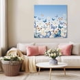 thumbnail image 5 of Blue Ombre Butterfly Wall Art Painting on Canvas, Pastoral Farmhouse Butterflies Canvas Art Home Prints Wall Art Framed Modern Artwork for Living Room Bedroom Wall Decor 12x12in, 5 of 9