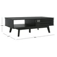 thumbnail image 5 of SAFAVIEH Rori Mid-Century Solid 2 Shelf Coffee Table, Black, 5 of 12