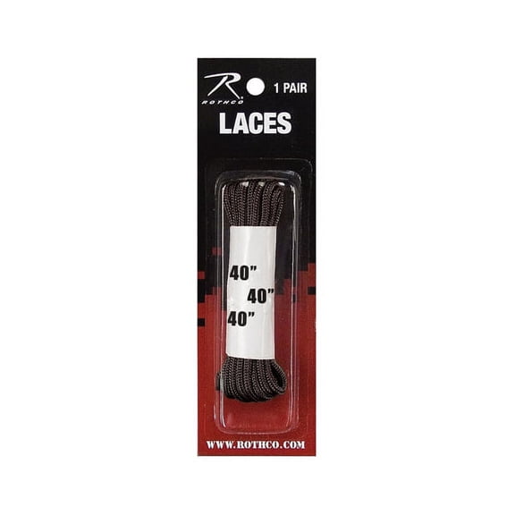 Rothco Black 40 Inch Nylon Shoe Laces - 6061