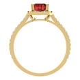thumbnail image 4 of Solitaire with Accents Engagement Ring for Women - 1.86ct Natural Garnet in 18K Yellow Gold Promise Ring, 4 of 6