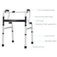 thumbnail image 6 of Costway One-button Folding Walker Aluminum Walking Frame w/ Adjustable Height, 6 of 12