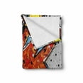 thumbnail image 2 of Modern Soft Flannel Fleece Throw Blanket, Funky Abstract Trippy Original Music Pattern with Brushstroke Effects Image, Cozy Plush for Indoor and Outdoor Use, 50" x 70", Multicolor, by Ambesonne, 2 of 6