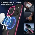 thumbnail image 2 of VENINGO Magnetic Phone Case for iPhone 17 Pro Max 6.9" Compatible with Mag-safe,Translucent Matte Shockproof Scratch Resistant iPhone 17 Pro Max Case，Hot Red, 2 of 8