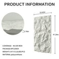 thumbnail image 4 of 6-Pack 3D Faux Stone Wall Panels, 47.24" x 23.62" PU Cement-Texture Wainscoting Panels for Interior Walls, Waterproof & Lightweight, Covers 46.5 SF, for TV Wall Office Living Room, 4 of 8