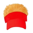 thumbnail image 3 of Sombrero de pelo para hombre, novedoso, transpirable, con visera, para citas, compras, viajes. Amarillo, 3 of 9