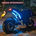 thumbnail image 4 of Kenally 1 par de luces de señal de giro, tira de LED, carcasa transparente, lámpara decorativa para motocicleta, accesorios para motocicleta, azul a Type3 NO3 Kenally VI012684-09B, 4 of 6