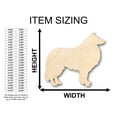 thumbnail image 2 of Unfinished Wood Shetland Sheepdog Shelti Dog Shape - Craft - up to 46" DIY 6" / 1/2", 2 of 3