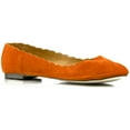 thumbnail image 3 of DANIELLA Scalloped Flats, Orange, 6.5, 3 of 5