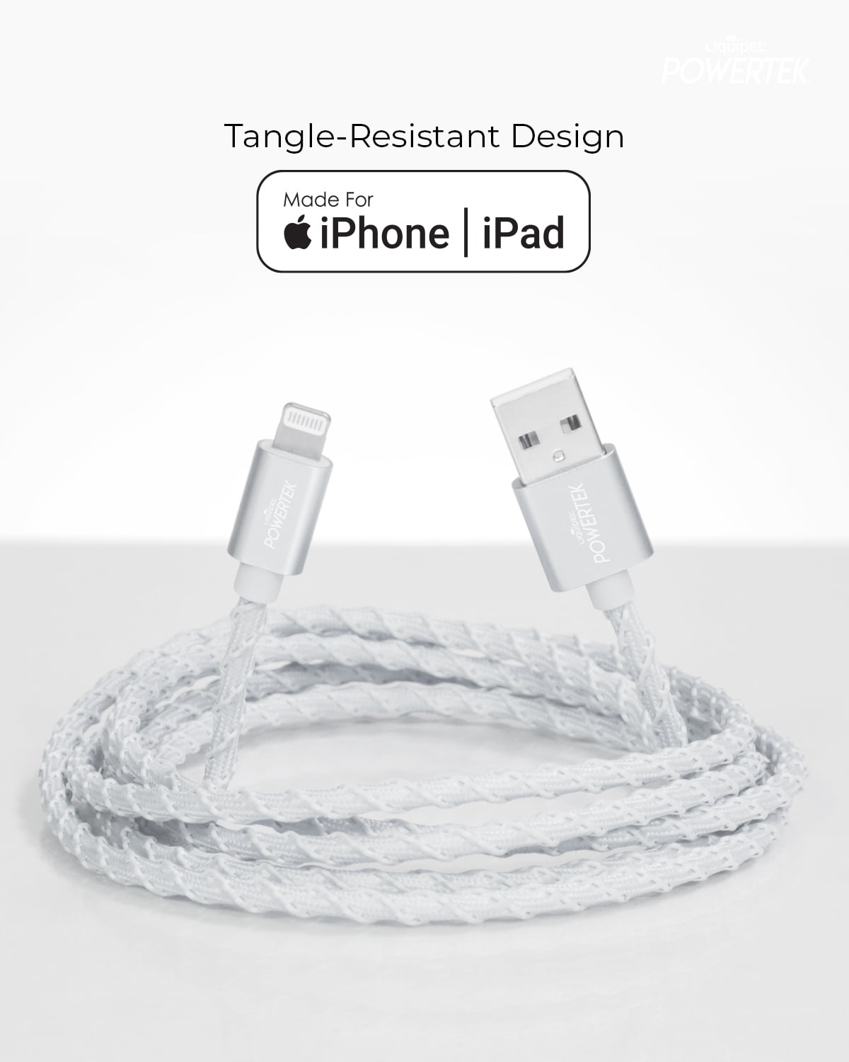 Powetrek Lightning Twizzler Cable White