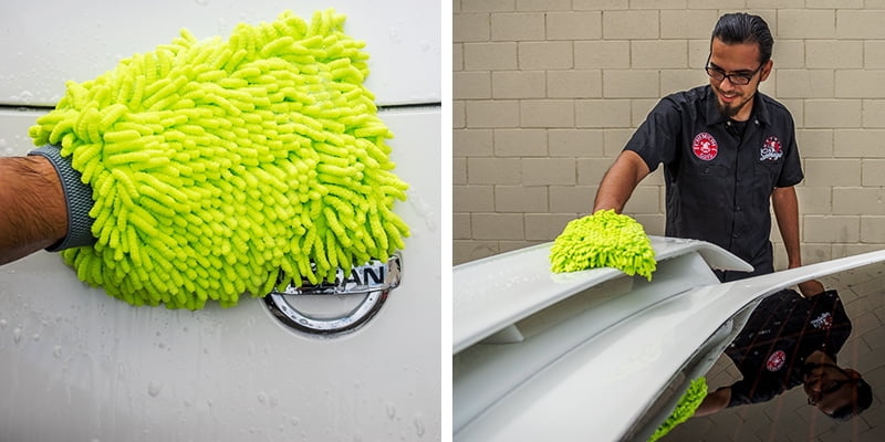 Garneck Car Wash Mitt Lint Scratch Free Microfiber Washing Glove Auto Window Cleaning Towel for Home Kitchen Vehicle 