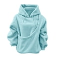 thumbnail image 5 of Womens Hoodie Casual Winter Warm Cat Mom Hooded Funny Fashion Sweatshirt for Women Sky Blue L, 5 of 6
