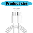thumbnail image 5 of Travel Friendly Efficient USB C to USB C Cable Cord Power Adapter 60W for Phone, 5 of 9