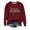 Wine Red, variant on Gkeoshab Christmas Sweaters For Women Women's Crewneck Sweatshirt Without Hood, Soft Brushed Fleece Pullover with Ribbed Cuffs for a Comfortable Relaxed Fit Everyday Casual Wear. JN L