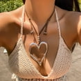 thumbnail image 3 of NSESSHome Bayetss Heart Necklaces For Women Beautiful Vintage Adjustable Large Love Pendant Necklace With Leather Rope Chain, 3 of 3