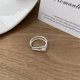 thumbnail image 1 of Nuevo anillo de plata de ley 925 con diseño de perla rota y sencillo, estilo femenino, de lujo, ligero, de alta gama, resistente al color, anillo abierto, 1 of 5