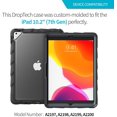 thumbnail image 2 of Gumdrop Hideaway Clear Case for IBAOLEA iPad 8G /7G 10.2 inch (2020) Tablet for Business and Office Essentials - Rugged, Shock Absorbing, Extreme Drop Protection, Slim and Snug Fit (Blue) Black, 2 of 7
